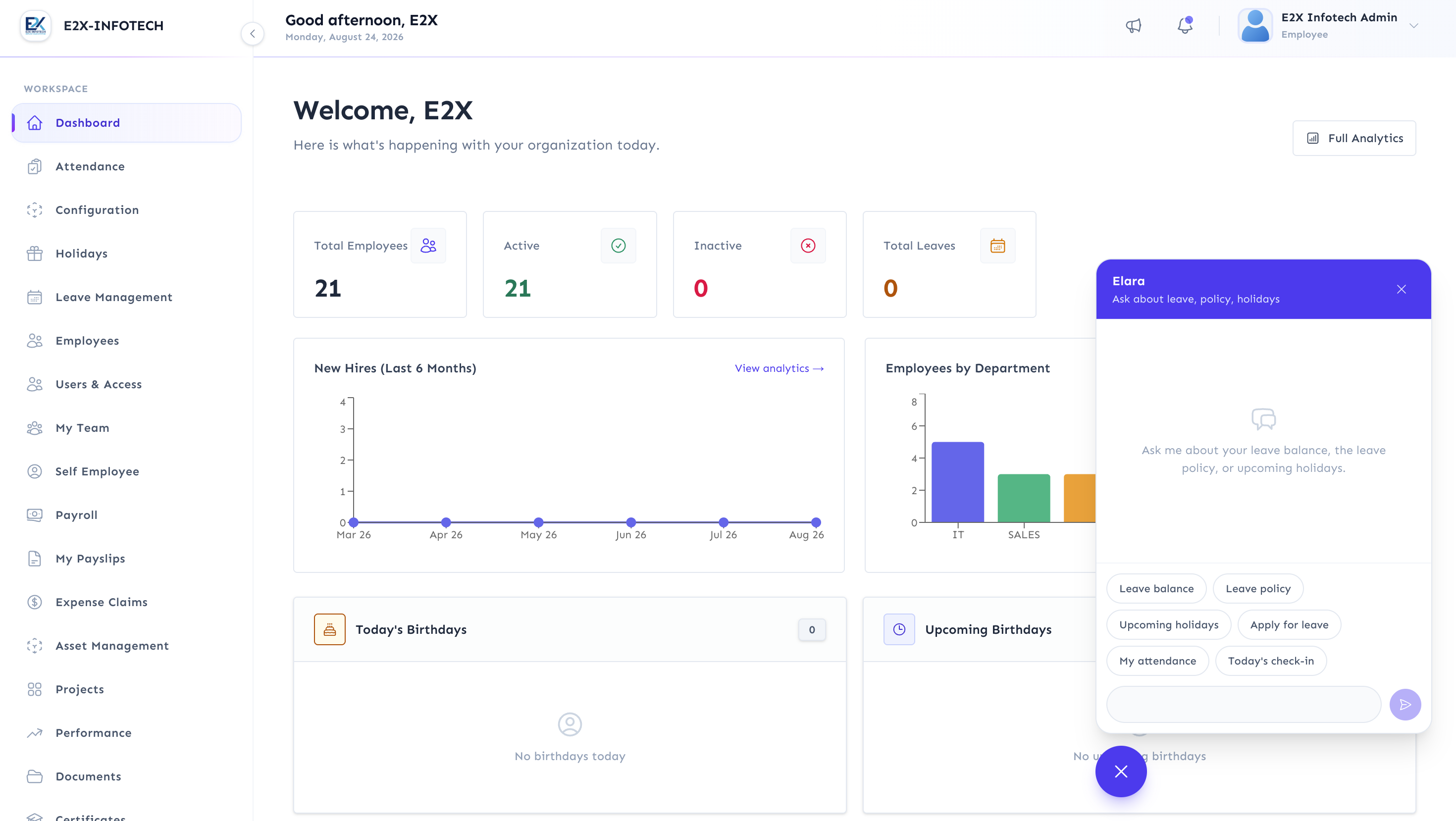 HR SPACE product screenshot